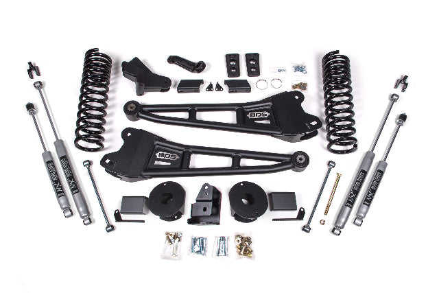 BDS 4 Inch Lift Kit w/ Radius Arm Ram 2500 w/ Rear Air Ride (14-18) 4WD Diesel
