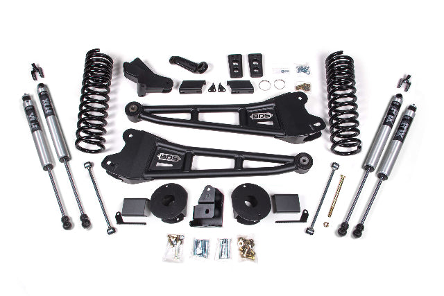 BDS 4 Inch Lift Kit w/ Radius Arm Ram 2500 w/ Rear Air Ride (14-18) 4WD Gas