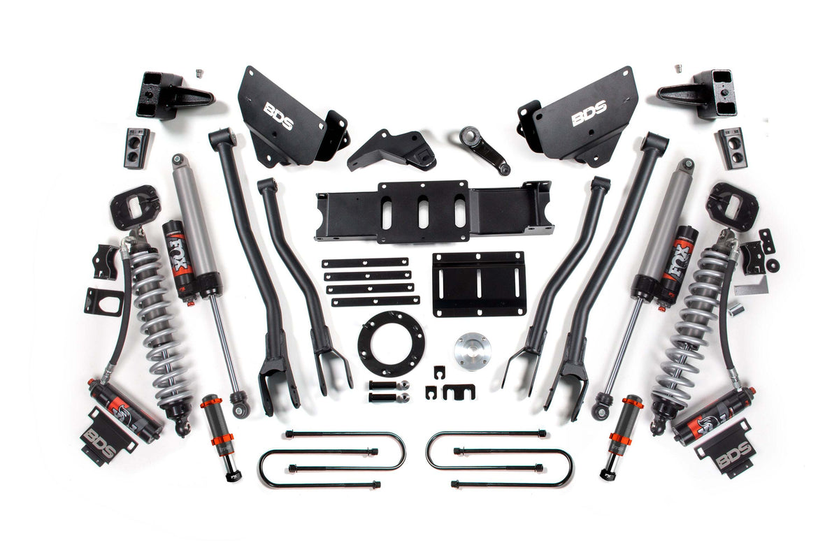 BDS 6 Inch Lift Kit W/ 4-Link FOX 2.5 Coil-over Conversion - Performance Elite Fits RAM 3500 13-18 4WD Diesel 1782PESB