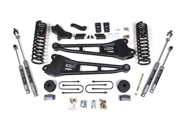 BDS 4 Inch Lift Kit w/ Radius Arm Ram 3500 w/ Rear Air Ride (13-18) 4WD Gas