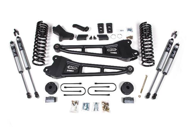 BDS 4 Inch Lift Kit w/ Radius Arm Ram 3500 w/ Rear Air Ride (13-18) 4WD Diesel