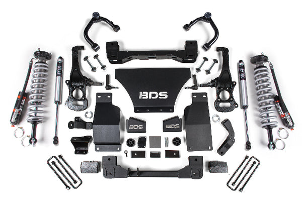BDS 4 Inch Lift Kit 2.5 Performance Elite Coil-over, Fits Chevy Silverado Or GMC Sierra 1500 19-24 4WD Gas 1800FPE