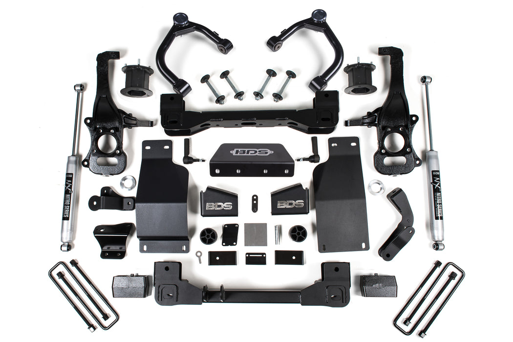 BDS BDS1802FSR 4 Inch Lift Kit Chevy Silverado or GMC Sierra 1500 (19-24) 4WD Diesel