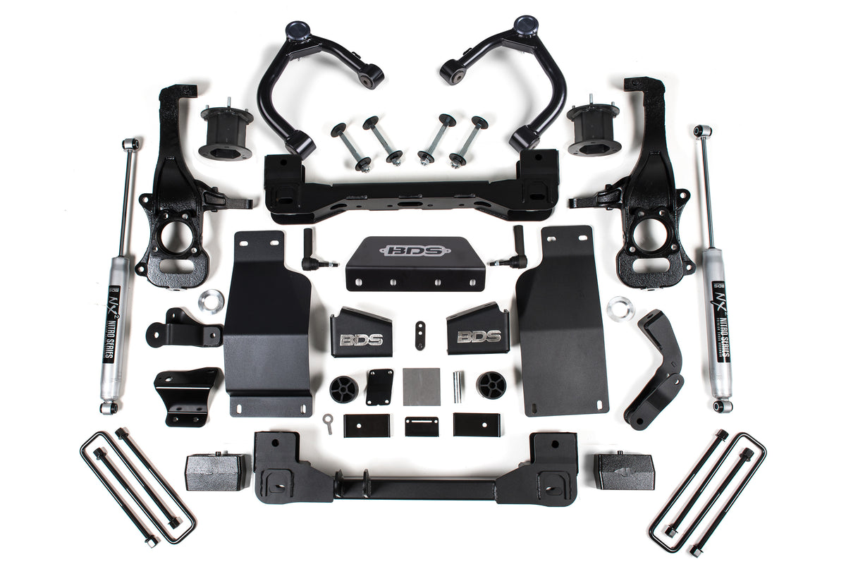 BDS 4 Inch Lift Kit, Fits Chevy Silverado Or GMC Sierra 1500 19-24 4WD Diesel 1802H