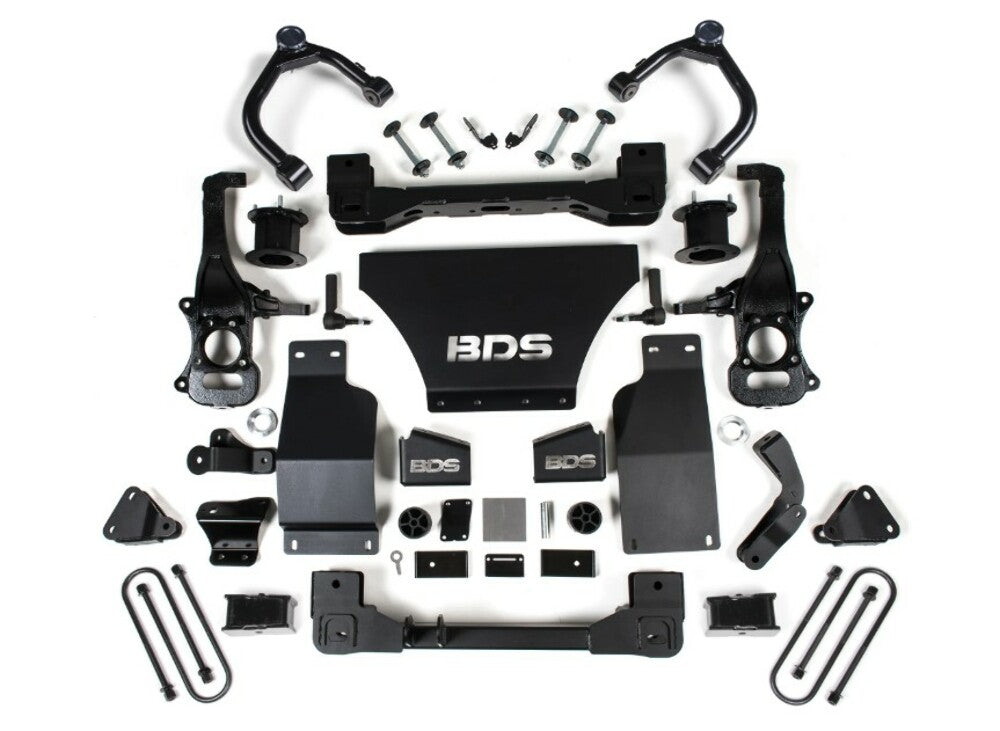 BDS 2025 Chevy/gmc 1500 4WD 4" Suspension Lift Kit W/arc, V8 Gas, 3" Rear, Block - Spacer Front 1852H