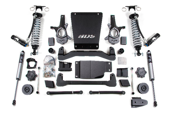 BDS 4 Inch Lift Kit 2.5 Coil-over, Fits Chevy/ GMC Avalanche, Suburban, Tahoe, Or Yukon 1500 07-14 4WD 900FDSC