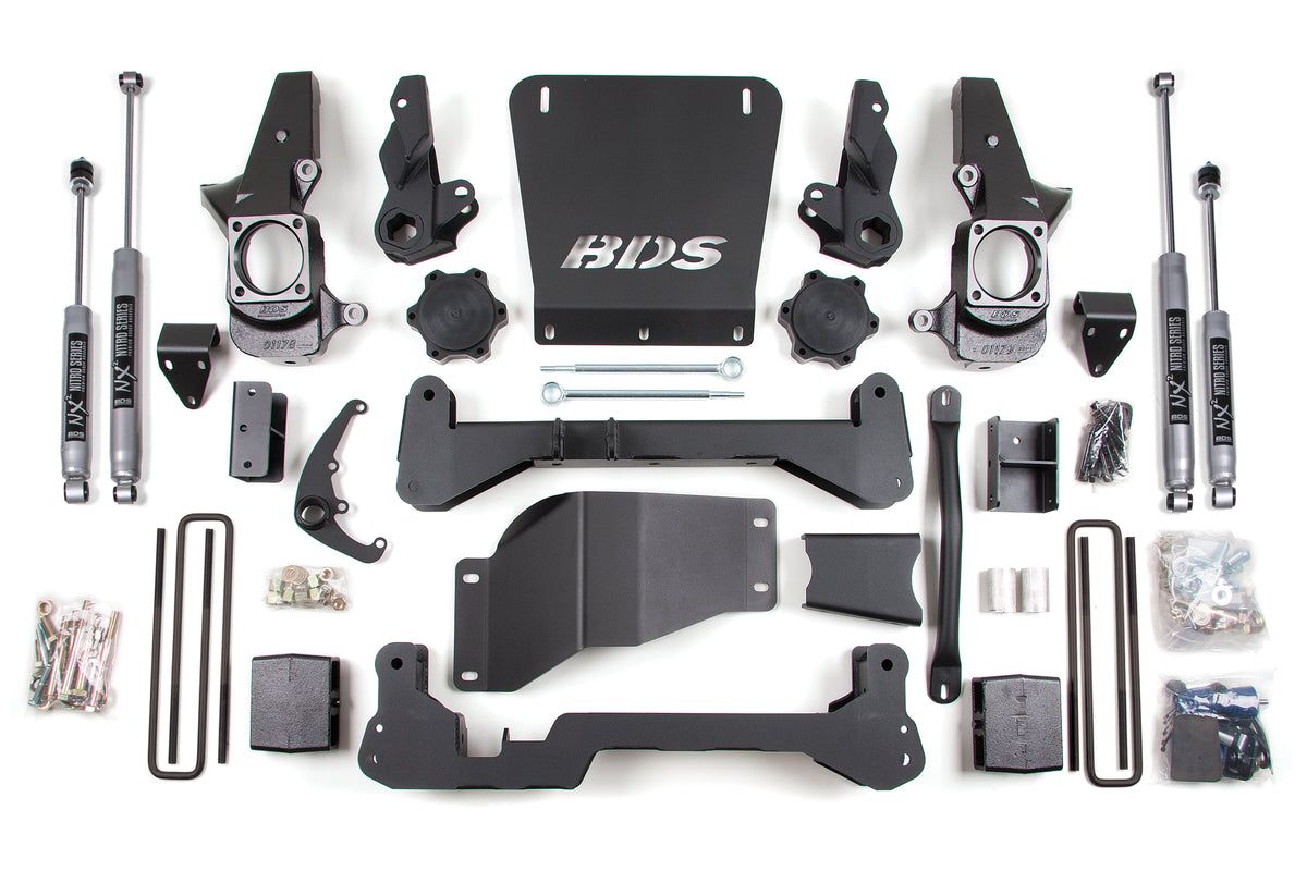 BDS 7 Inch Lift Kit, Fits Chevy Silverado Or GMC Sierra 2500HD/3500 01-10 4WD 1818H