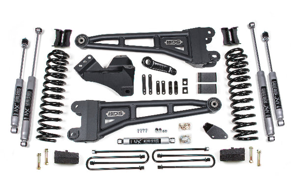 BDS 4 Inch Lift Kit W/ Radius Arm, Fits Ford F250/F350 Super Duty 08-10 4WD Diesel 1937H