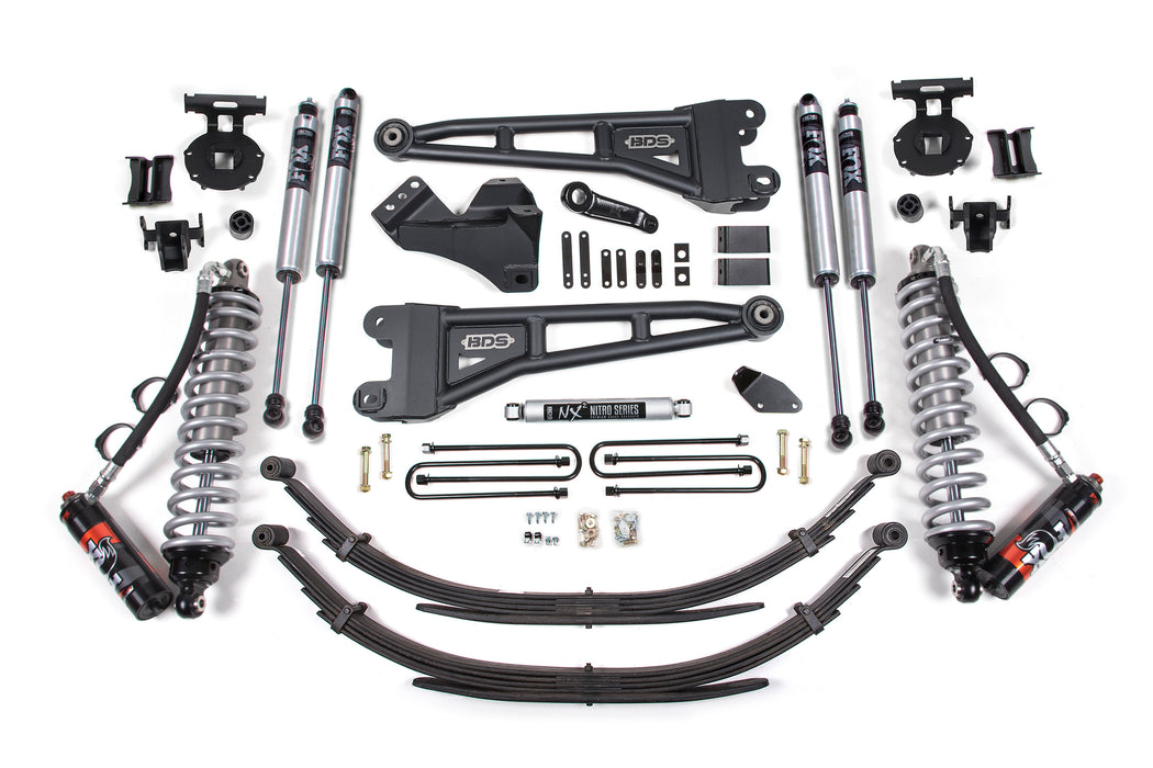 BDS BDS1933FPE 4 Inch Lift Kit w/ Radius Arm -FOX 2.5 Performance Elite Coil-Over Conversion - Ford F250/F350 Super Duty (05-07) 4WD - Diesel