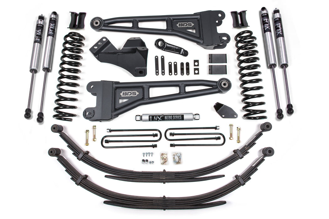 BDS 4 Inch Lift Kit w/ Radius Arm Fits Ford F250/F350 Super Duty (05-07) 4WD Diesel