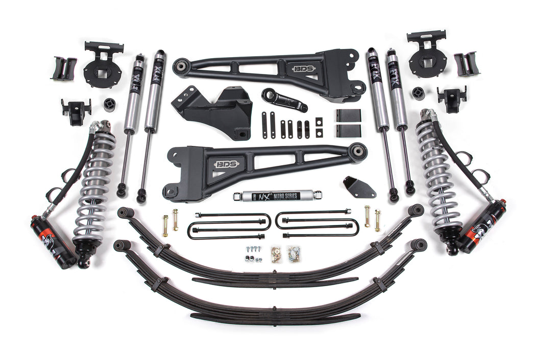 BDS BDS1939FPE 4 Inch Lift Kit w/ Radius Arm -FOX 2.5 Performance Elite Coil-Over Conversion - Ford F250/F350 Super Duty (08-10) 4WD - Diesel