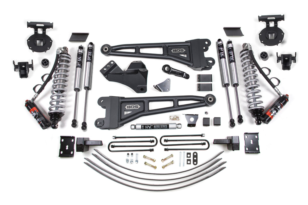 BDS BDS1944FPE 6 Inch Lift Kit w/ Radius Arm FOX 2.5 Performance Elite Coil-Over Conversion Ford F250/F350 Super Duty (05-07) 4WD Diesel