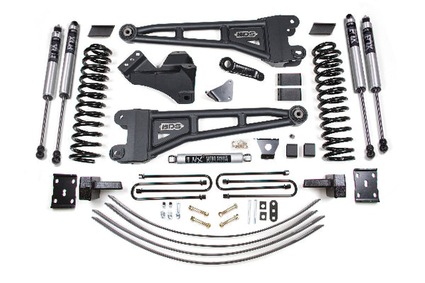 BDS 6 Inch Lift Kit W/ Radius Arm, Fits Ford F250/F350 Super Duty 05-07 4WD Gas 1951FS
