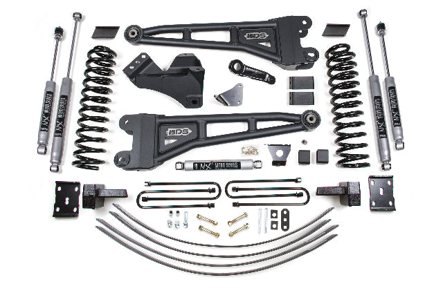 BDS 6 Inch Lift Kit W/ Radius Arm, Fits Ford F250/F350 Super Duty 05-07 4WD Diesel 1944H