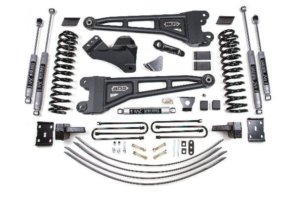 BDS 6 Inch Lift Kit W/ Radius Arm, Fits Ford F250/F350 Super Duty 05-07 4WD Gas 1951H