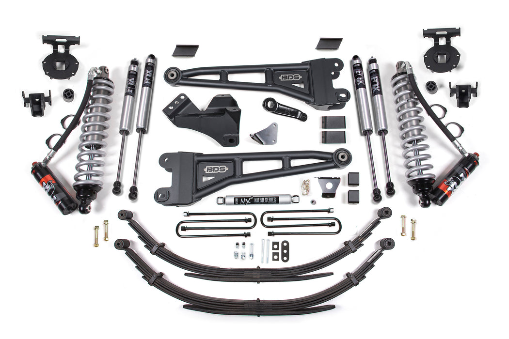 BDS 6 Inch Lift Kit w/ Radius Arm 2.5 Performance Elite Coil-Over Conversion Fits Ford F250/F350 Super Duty (08-10) 4WD Diesel