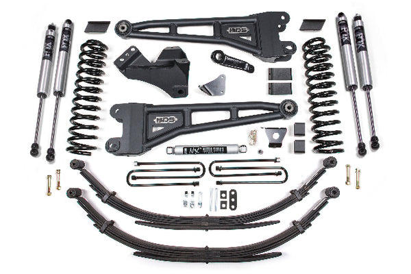 BDS 6 Inch Lift Kit W/ Radius Arm, Fits Ford F250/F350 Super Duty 05-07 4WD Diesel 1947FS