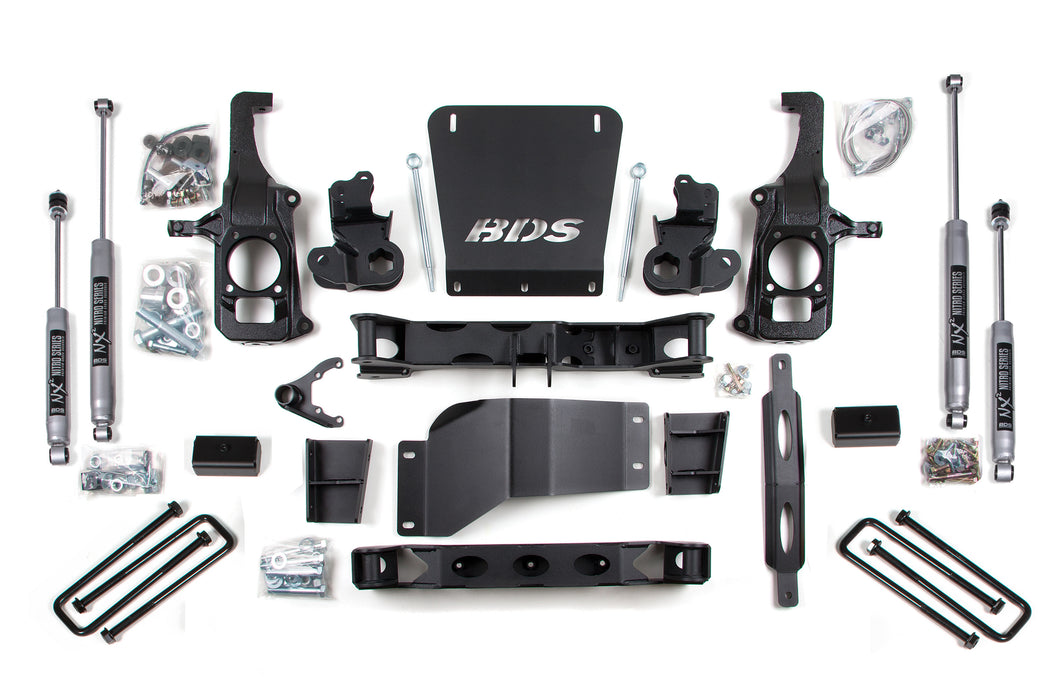 BDS 6.5 Inch Lift Kit Fits Chevy Silverado or Fits GMC Sierra 2500HD/3500 (11-19) 2/4WD