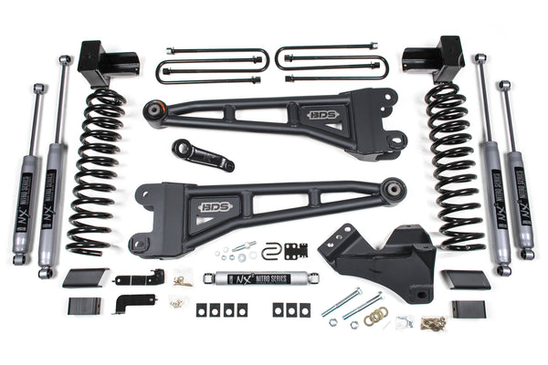 BDS 4 Inch Lift Kit W/ Radius Arm, Fits Ford F350 Super Duty DRW 20-22 4WD Diesel 1994FPE