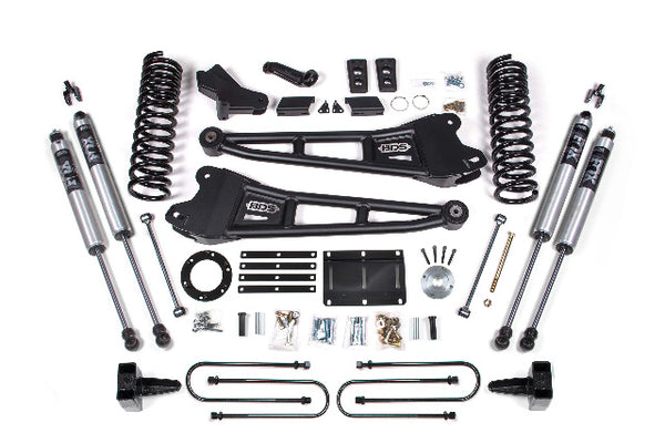 BDS 6 Inch Lift Kit W/ Radius Arm Fits RAM 3500 13-18 4WD Diesel 2104FS