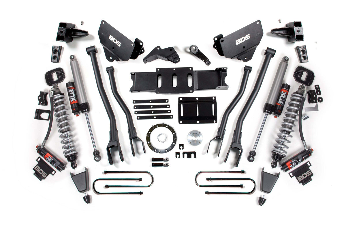 BDS 6 Inch Lift Kit W/ 4-Link FOX 2.5 Coil-over Conversion - Performance Elite Fits RAM 3500 13-18 4WD Diesel 2133PES