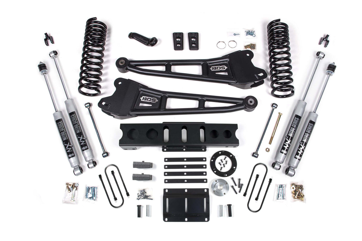 BDS 6 Inch Lift Kit W/ Radius Arm Fits RAM 3500 13-18 4WD Diesel 2142H