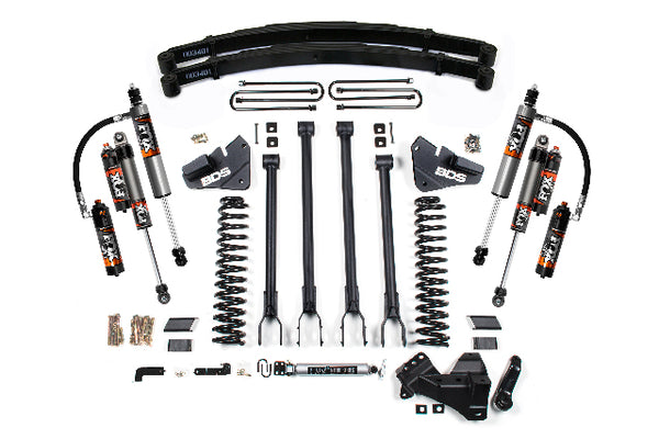 BDS 4 Inch Lift Kit 4-Link Conversion, Fits Ford F250 / F350 Super Duty 17-19 4WD Gas 2234FPE
