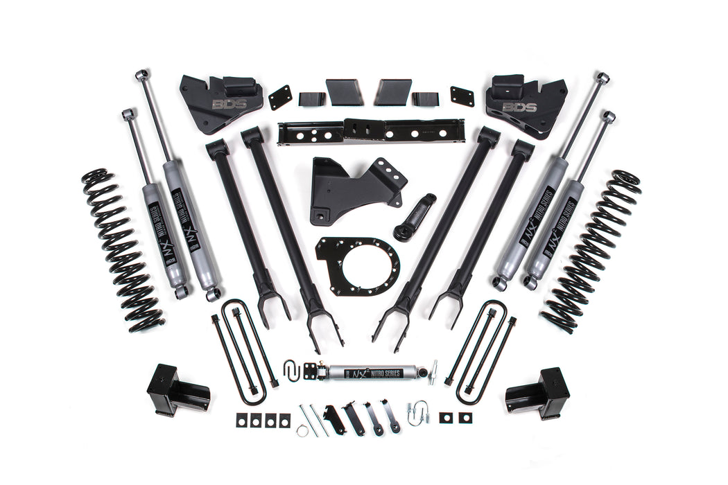 BDS BDS2218FPE 6 Inch Lift Kit w/ 4-Link Ford F350 Super Duty DRW (20-22) 4WD Diesel