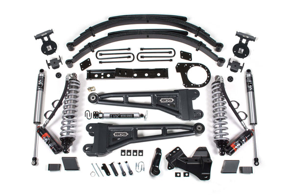 BDS 7 Inch Lift Kit W/ Radius Arm Fox 2.5 Performance Elite Ford F250/F350 Super Duty 23-26 Diesel 2259PPS