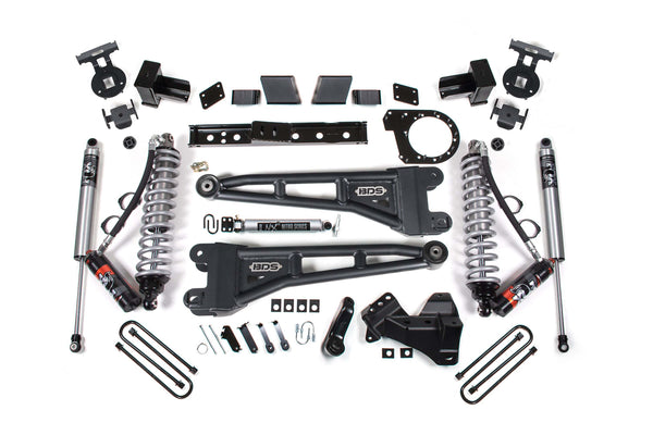 BDS 7 Inch Lift Kit W/ Radius Arm Fox 2.5 Coilover Conversion - Performance Elite Ford F350 Super Duty DRW 23-26 4WD Diesel 2260PPS
