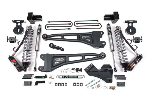 BDS 5 Inch Lift Kit W/ Radius Arm Fox 2.5 Performance Elite Coilover Conversion Ford F350 Super Duty DRW 23-26 4WD Diesel 2261PPS