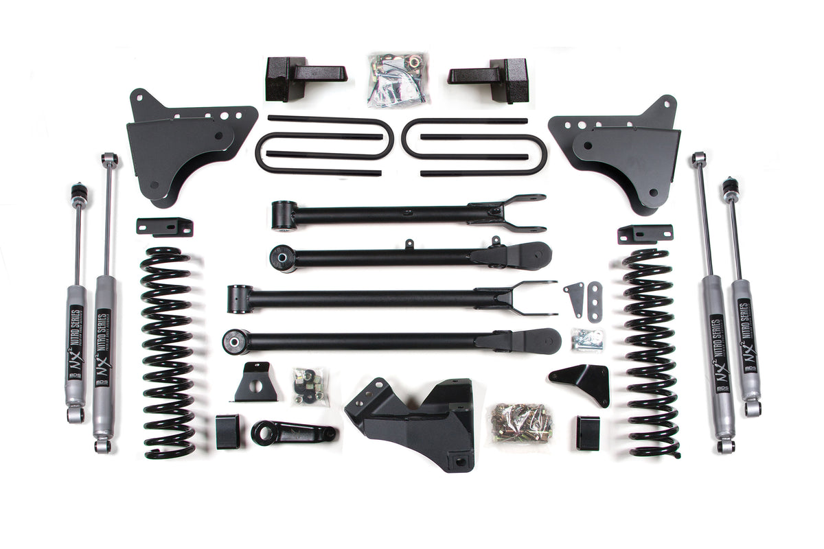 BDS 4 Inch Lift Kit W/ 4-Link, Fits Ford F250/F350 Super Duty 05-07 4WD Gas 332FS