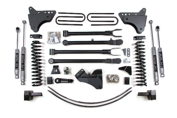 BDS 6 Inch Lift Kit W/ 4-Link, Fits Ford F250/F350 Super Duty 05-07 4WD Gas 339H