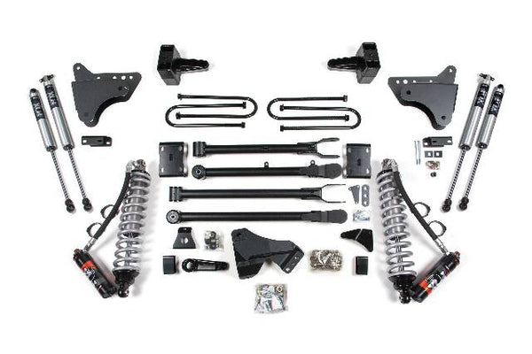 BDS 4 Inch Lift Kit W/ 4-Link 2.5 Performance Elite Coil-over Conversion, Fits Ford F250/F350 Super Duty 11-16 4WD Diesel 590FPE