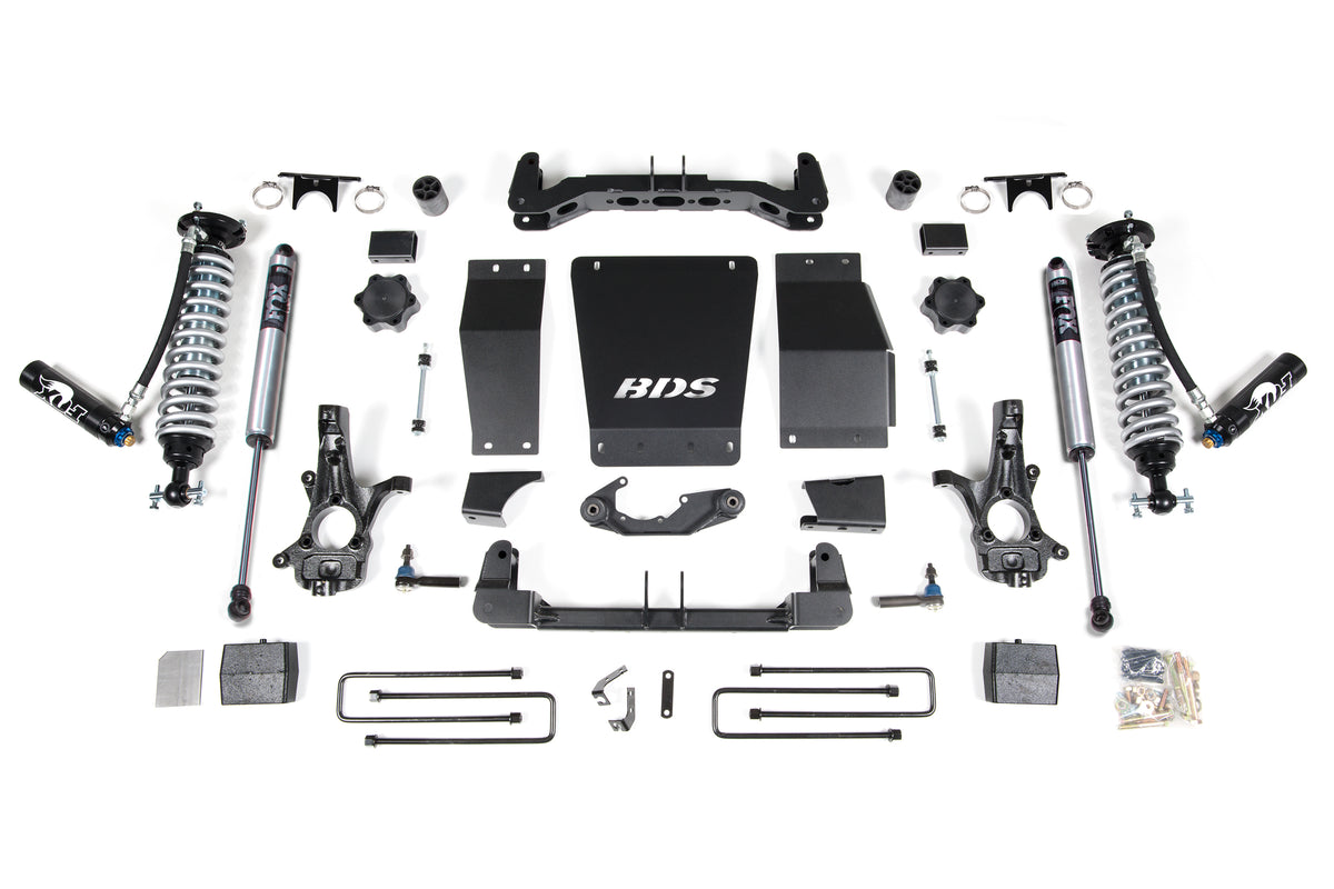 BDS 6 Inch Lift Kit 2.5 Coil-over, Fits Chevy Silverado Or GMC Sierra 1500 14-18 4WD 711FDSC