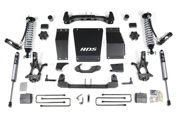 BDS 4 Inch Lift Kit 2.5 Coil-over, Fits Chevy Silverado Or GMC Sierra 1500 14-18 4WD 712FDSC