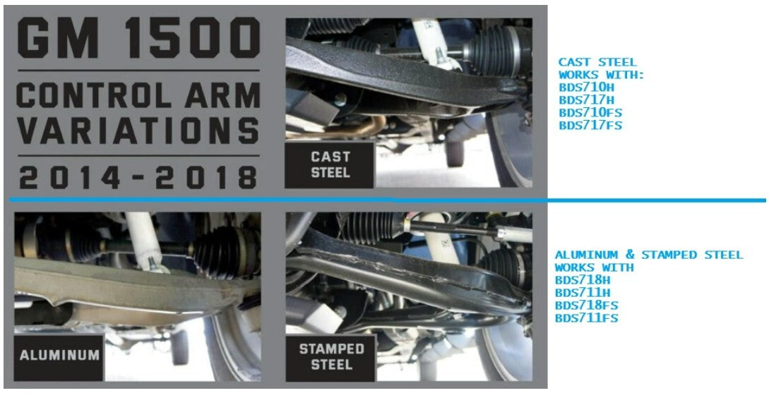 BDS 6 Inch Lift Kit Fits Chevy Silverado or Fits GMC Sierra 1500 (14-18) 4WD