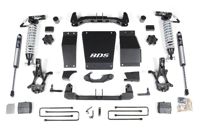 BDS 6 Inch Lift Kit 2.5 Coil-Over Fits Chevy Silverado or Fits GMC Sierra 1500 (14-18) 4WD