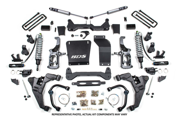 BDS 6.5 Inch Lift Kit Fox 2.5 Coilover Conversion Chevy Silverado Or GMC Sierra 2500HD/3500HD 11-19 Diesel 730PSS