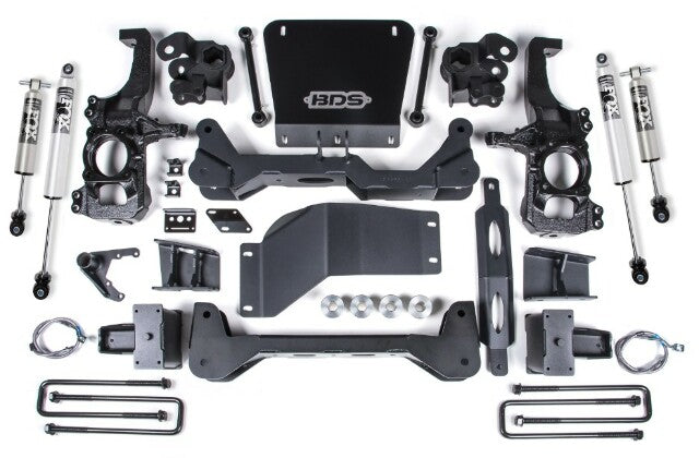 BDS 2020-2025 Fits Chevrolet Silverado/gmc Sierra 2500HD/3500HD 4wd, 6.5" Suspension Lift System, 6" Rear Lift, Block, W/o Overload - FOX 2.5 Ps Hto Shocks Front/rear 753FPP