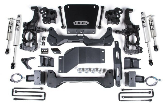 BDS 2020-2025 Fits Chevrolet Silverado/gmc Sierra 2500HD/3500HD 4wd, 6.5" Suspension Lift System, 6" Rear Lift, Block, W/ Overload - FOX 2.5 Ps Hto Shocks Front/rear 756FPP