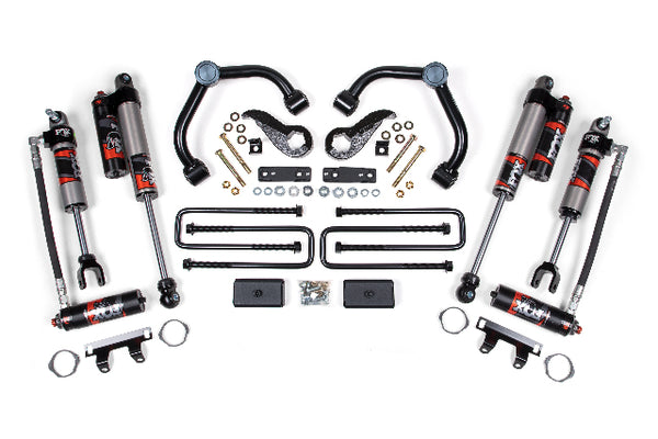BDS 2020-2025 Chevrolet Silverado/gmc Sierra 2500HD/3500HD 4wd, 3" Suspension Lift Kit, W/o Overloads, 2" Rear Lift, Block, W/o Overload - Fox 2.5 Pes Shocks Front/rear 760FPE