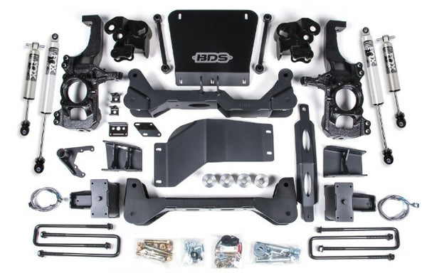 BDS 2020-2025 Fits Chevrolet Silverado/gmc Sierra 2500HD/3500HD 4wd, 5" Ntbd Suspension Lift System, W/o Overloads, 4.5" Rear Lift, Block, W/o Overload - FOX 2.5 Ps Hto Shocks Front/rear 766FPP