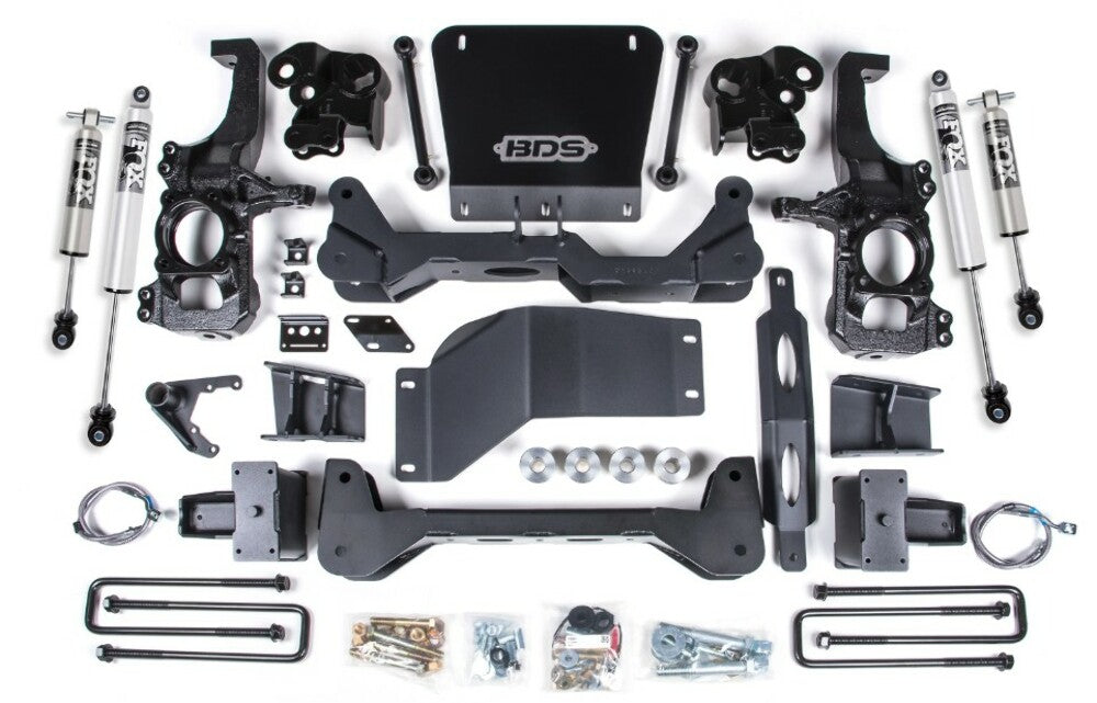 2020-2025 Chevrolet Silverado/GMC Sierra 2500HD/3500HD 4wd,  5" NTBD Suspension Lift System, w/o Overloads, 4.5" Rear Lift, Block, w/o Overload - Fox 2.5 PS HTO Shocks Front/Rear