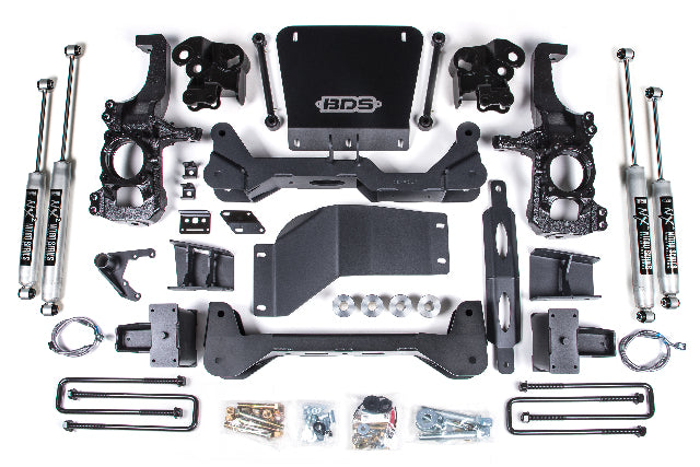 BDS 2020-2025 Fits Chevrolet Silverado/gmc Sierra 2500HD/3500HD 4wd, 5" Ntbd Suspension Lift System W/ Overloads, 4.5" Rear Lift, Block, W/ Overload - NX2 Nitro Shocks Front/rear 767H