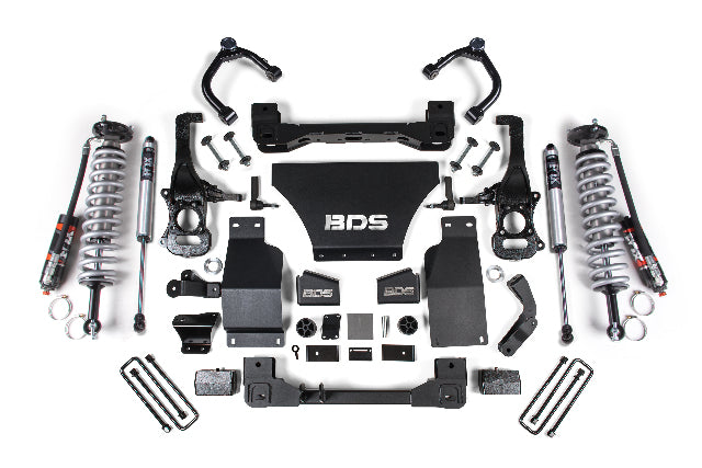 BDS 6 Inch Lift Kit 2.5 Performance Elite Coil-over, Fits Chevy Silverado Or GMC Sierra 1500 19-24 4WD Gas 782FPE