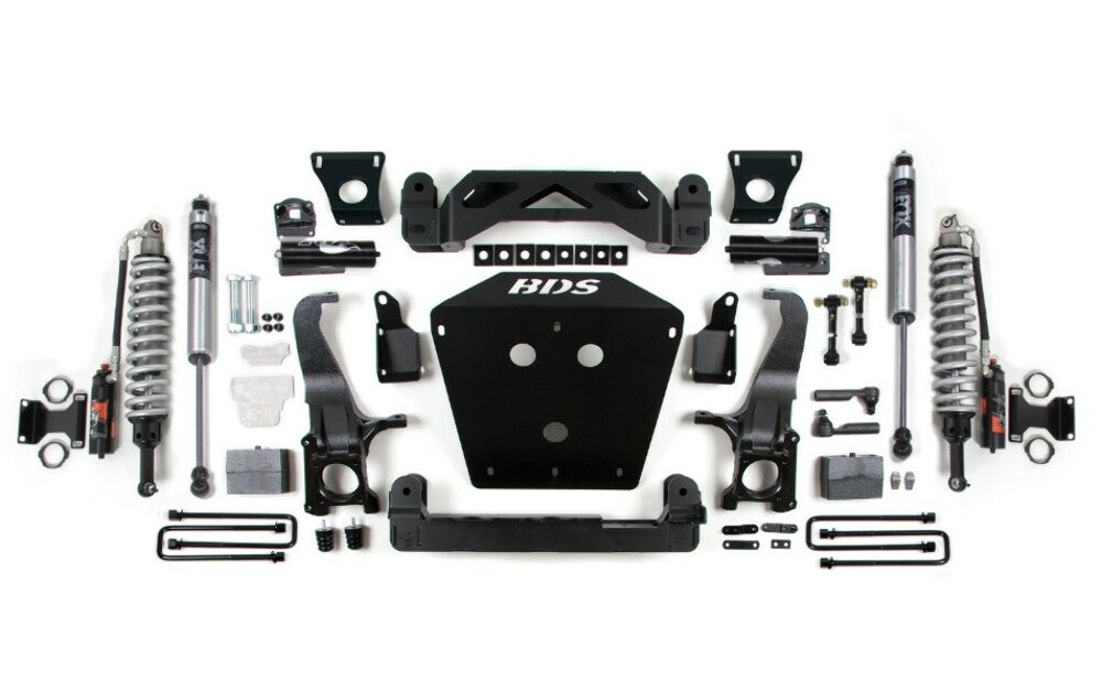 BDS 2007-2015 Toyota Tundra 7in Suspension System, 4" Rear Block - Fox 2.5 Pes C/o, Fox 2.0 Ps Shocks 813FPS