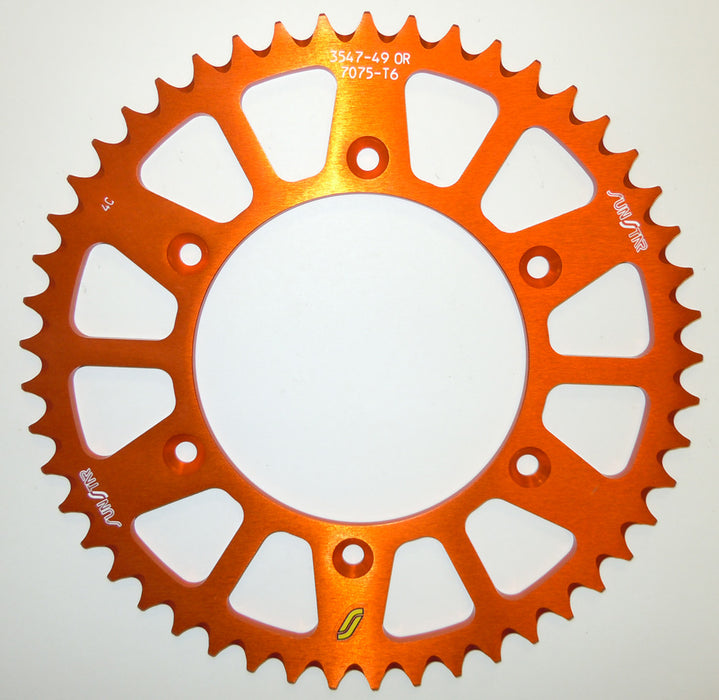 Sunstar 5-354752OR Orange Anodized Aluminum 520-52T Works Triplestar Sprocket