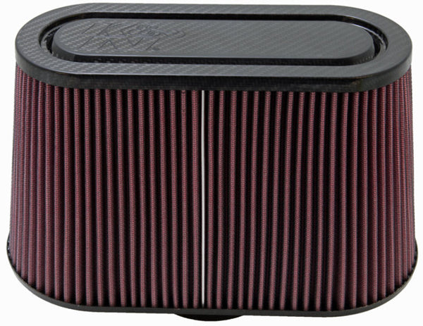 K&N Universal Filter with Carbon Fiber Top & Base-12in Base O/S Length x 6in Base O/S Width x 7in H RP-5103