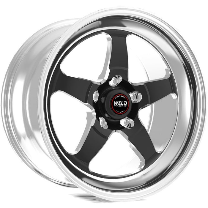 Weld S71 17x10 / 5x115mm BP / 6.7in. BS Black Wheel (High Pad) Polished Single Beadlock MT 71HB7100W67G